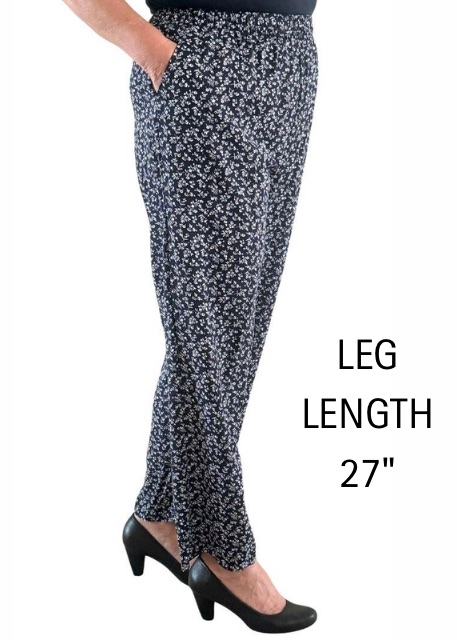 Emma Navy and White Design Trousers
